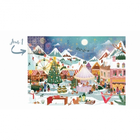 PUZZLE 1008 PIECES - CALENDRIER DE L\'AVENT VILLAGE NOEL 